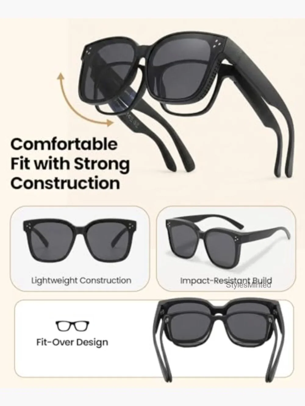 Polarized Wrap Around Sunglasses with UV Protection